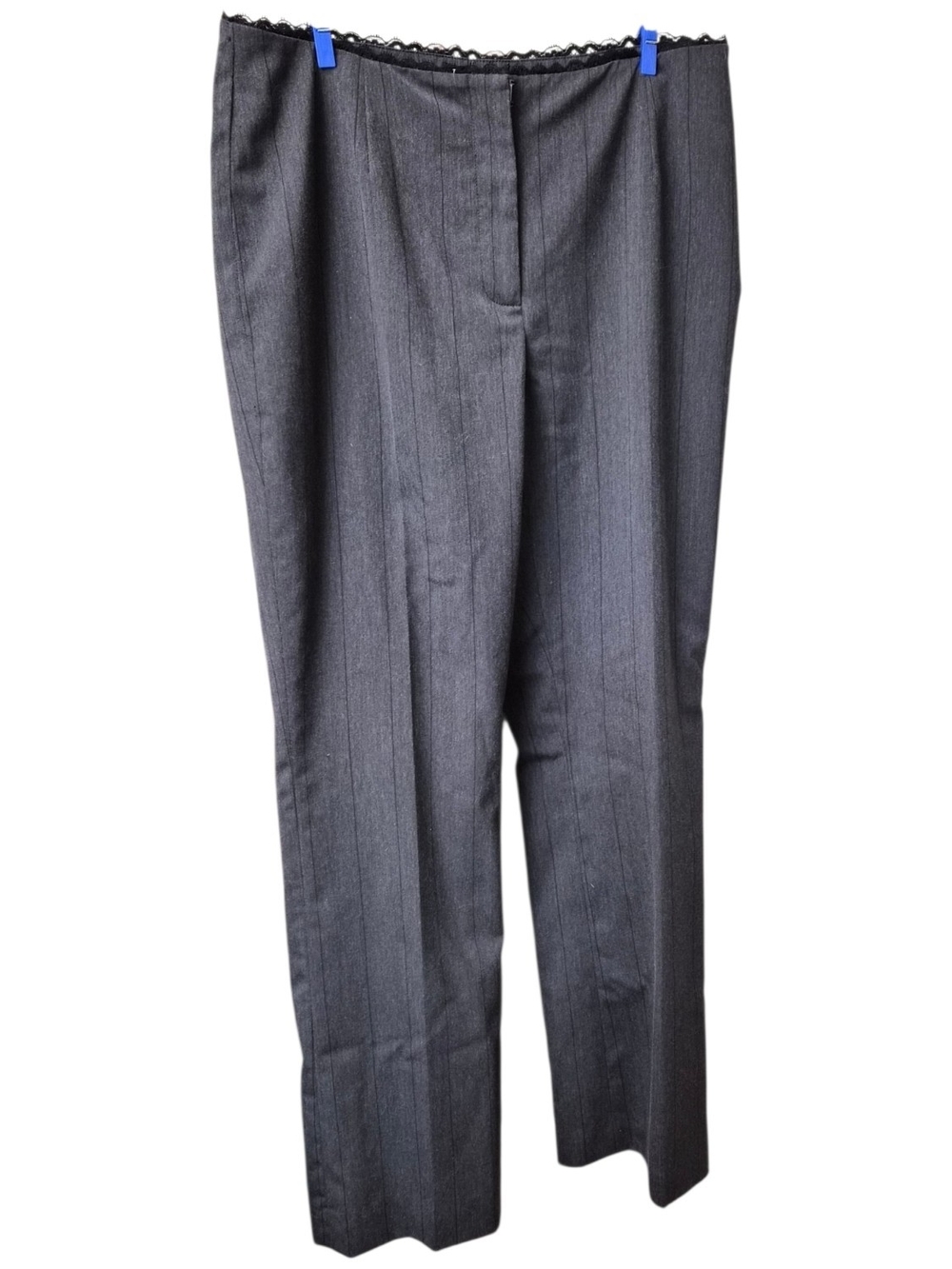 INC International Concepts Petite Charcoal Pinstripe Dress Pants